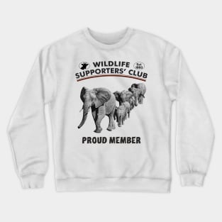 Elephant Family Group Wildlife Supporters' Club Crewneck Sweatshirt